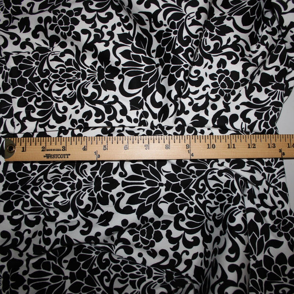Saks Fifth NEW $190 Sport Sz 18 x 26 Black White Elastic Waist Cotton Pant