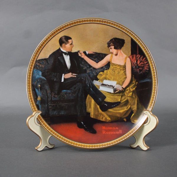 Edwin M Knowles 1854 Flirting In The Parlor By Norman Rockwell #290B Plate
