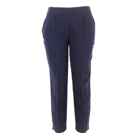 J Crew Sz 0 X 26 Navy Blue Zip Side Closure 100% Polyester Crop Pant