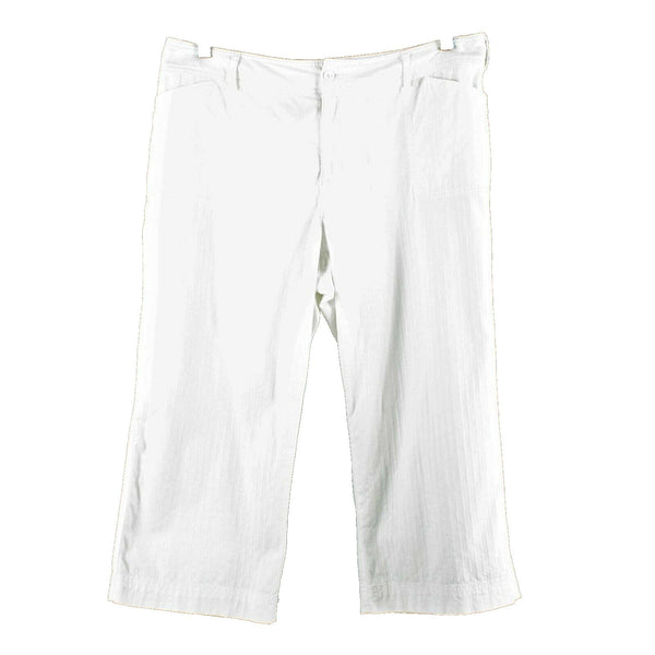 Chicos Sz 2.5 x 22 White 3 Pocket Cotton Blend Crop Capri Pant