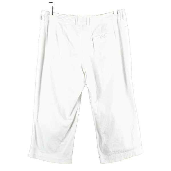 Chicos Sz 2.5 x 22 White 3 Pocket Cotton Blend Crop Capri Pant