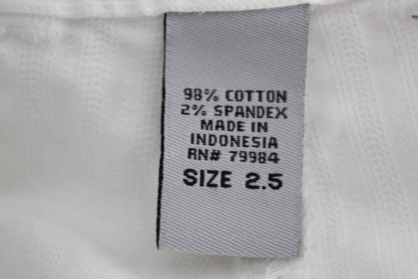 Chicos Sz 2.5 x 22 White 3 Pocket Cotton Blend Crop Capri Pant