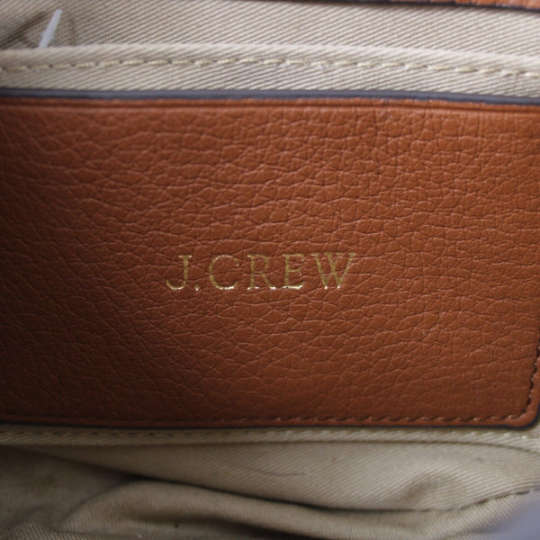 J Crew NEW $98 8 x 5 x 3 Bronze Brown Hardware 100% Leather Crossbody Purse