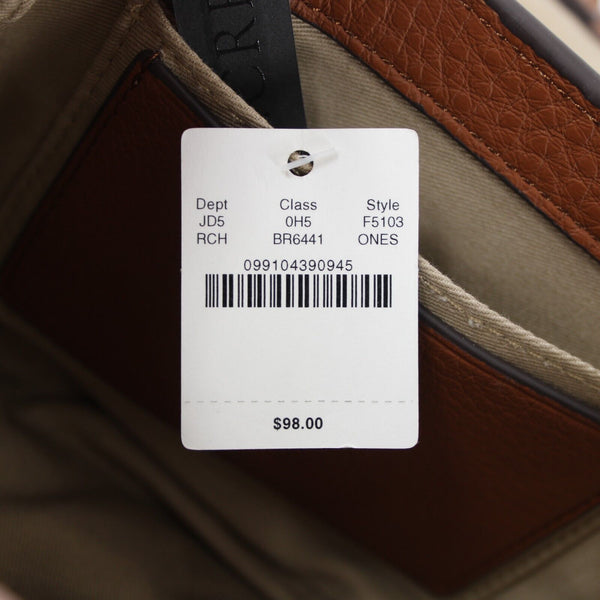 J Crew NEW $98 8 x 5 x 3 Bronze Brown Hardware 100% Leather Crossbody Purse