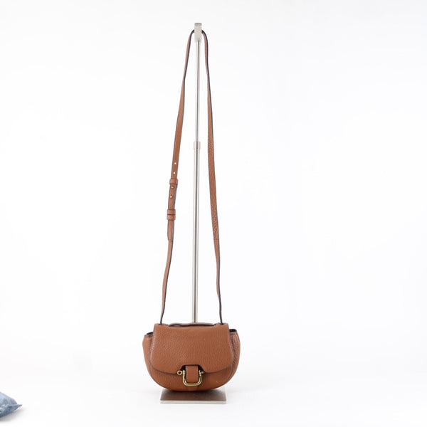 J Crew NEW $98 8 x 5 x 3 Bronze Brown Hardware 100% Leather Crossbody Purse