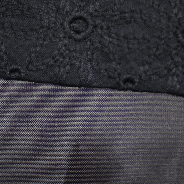 Charter Club Dress NEW $79 Paradise Lost Sz 14 Black Eyelets 100% Cotton Dress
