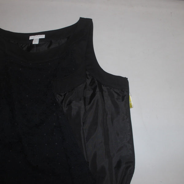 Charter Club Dress NEW $79 Paradise Lost Sz 14 Black Eyelets 100% Cotton Dress