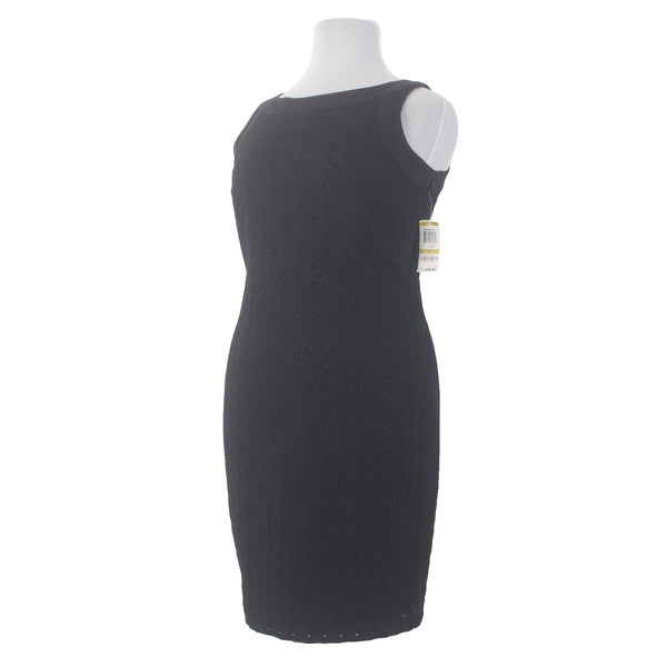 Charter Club Dress NEW $79 Paradise Lost Sz 14 Black Eyelets 100% Cotton Dress