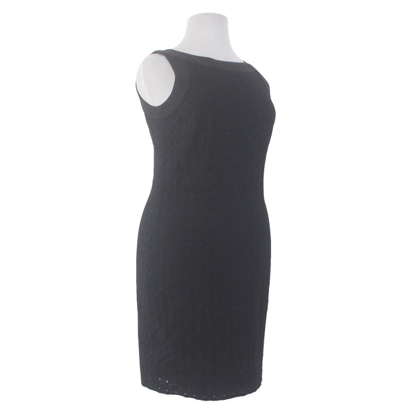 Charter Club Dress NEW $79 Paradise Lost Sz 14 Black Eyelets 100% Cotton Dress