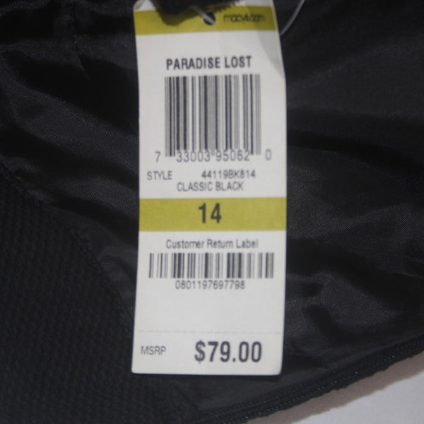 Charter Club Dress NEW $79 Paradise Lost Sz 14 Black Eyelets 100% Cotton Dress
