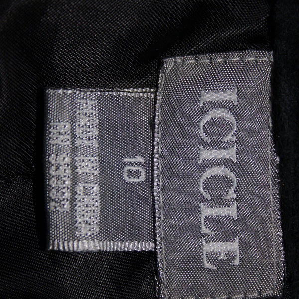 Icicle Sz 10 x 32 Black Straight Leg 100% Suede Leather Polyester Lined Pant