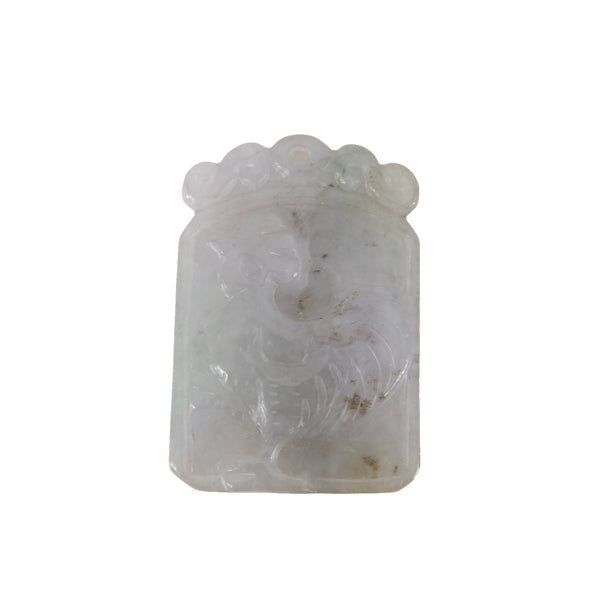 Jade Pendant White Lavender Jade Carved Qilin? Jadeite 1.5" Pendant