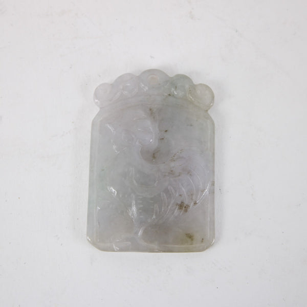 Jade Pendant White Lavender Jade Carved Qilin? Jadeite 1.5" Pendant