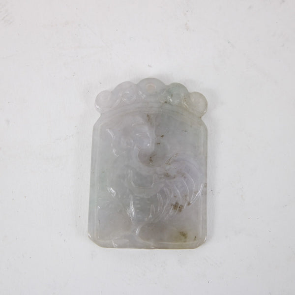 Jade Pendant White Lavender Jade Carved Qilin? Jadeite 1.5" Pendant