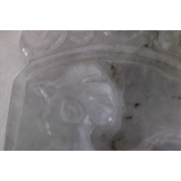 Jade Pendant White Lavender Jade Carved Qilin? Jadeite 1.5" Pendant