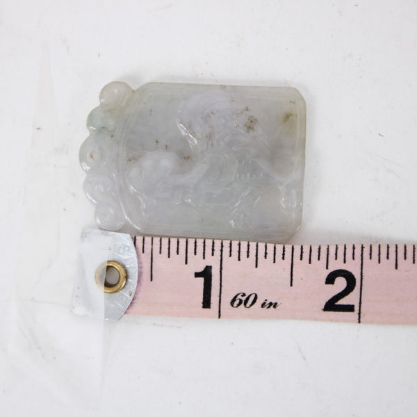 Jade Pendant White Lavender Jade Carved Qilin? Jadeite 1.5" Pendant