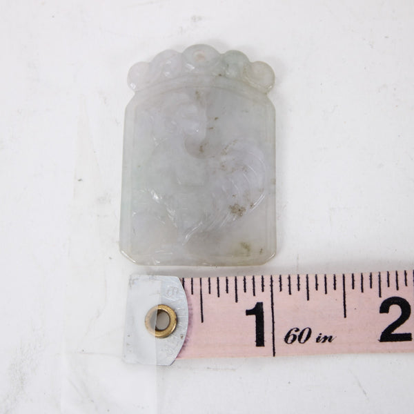 Jade Pendant White Lavender Jade Carved Qilin? Jadeite 1.5" Pendant