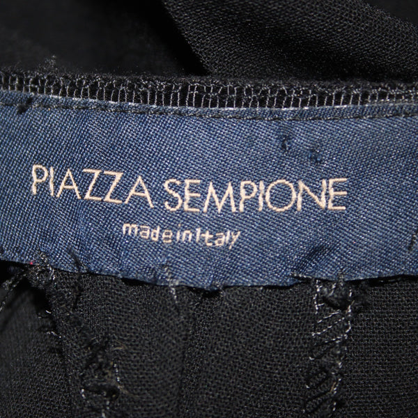 Piazza Sempione Pant Black Straight Leg Dress Pant