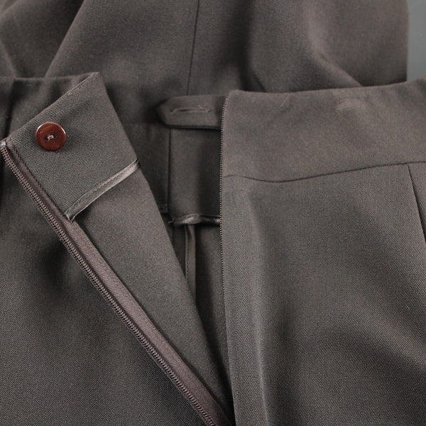 Saks Fifth NEW $178 Sz 16W X 32 Brown Side Zip Polyester Viscose Dress Pant