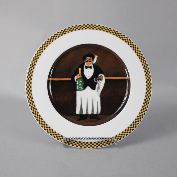 Guy Buffet Waiter Plate Suite Monsieur Lucien Brown Multi Color Eschenbach 8"
