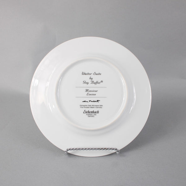 Guy Buffet Waiter Plate Suite Monsieur Lucien Brown Multi Color Eschenbach 8"