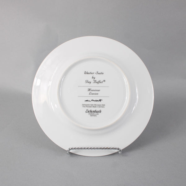 Guy Buffet Waiter Plate Suite Monsieur Lucien Brown Multi Color Eschenbach 8"