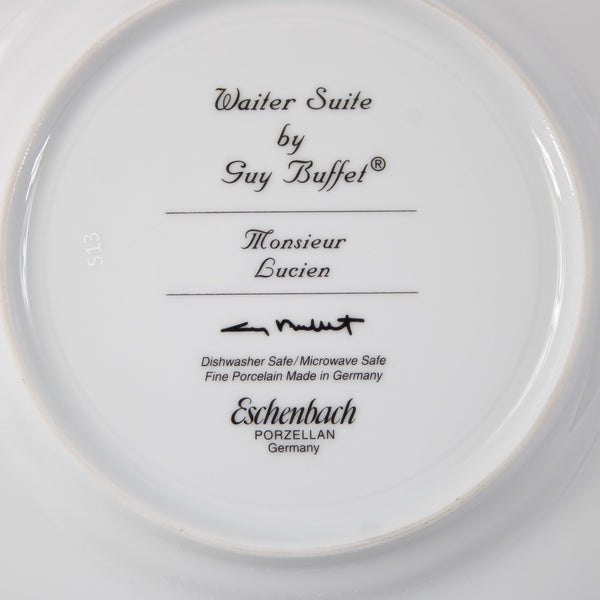 Guy Buffet Waiter Plate Suite Monsieur Lucien Brown Multi Color Eschenbach 8"