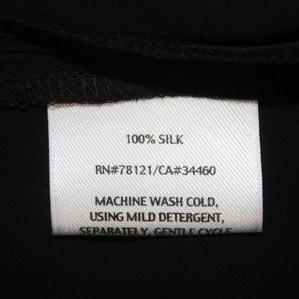 Eileen Fisher Top NEW $138 Sz 2X Black Rounded Shell 100% Silk Top