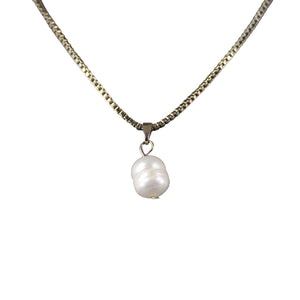 Banana Republic Goldtone Freshwater Pearl 16" Ext. 2" Boc Chain Necklace