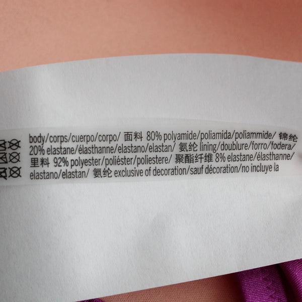 Victorias Secret NEW $70 Sz 34DD Purple Silver Rhinestone T Strap Poly Bra Top