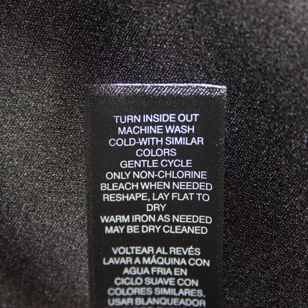 White House BM Top Sz 10 Black Hi Lo Zipper Poly Rayon Top