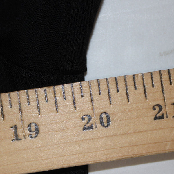 White House BM Top Sz 10 Black Hi Lo Zipper Poly Rayon Top