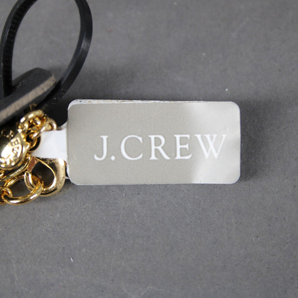 J Crew NEW $40 Goldtone Silver White Tan Tassles 27" Ext. 2" Necklace