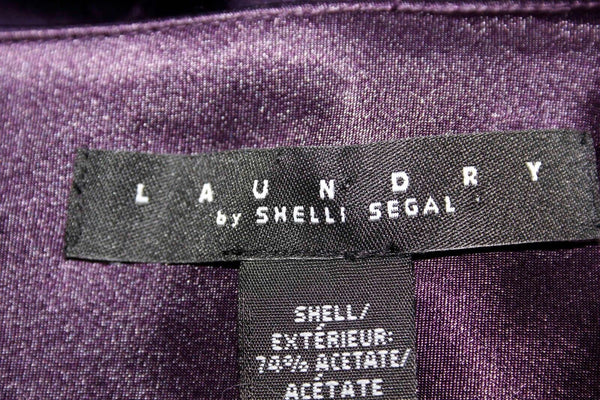 Laundry Sz 2 Purple Acetate Nylon Spandex Bottom Flare Tulip Skirt