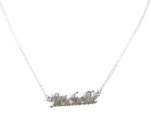 MICHELLE Silvertone NEW Rhinestone Accent 14.5" w 4.5" Multi Ring Ext Necklace