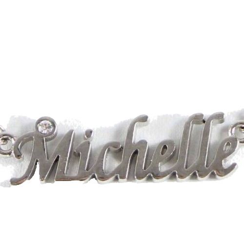 MICHELLE Silvertone NEW Rhinestone Accent 14.5" w 4.5" Multi Ring Ext Necklace