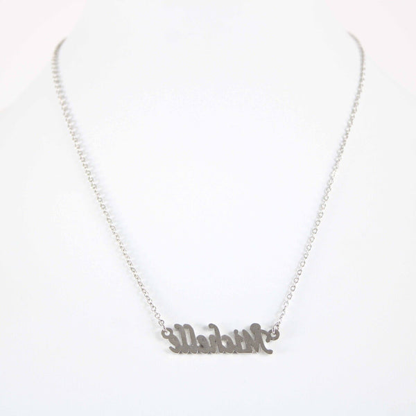 MICHELLE Silvertone NEW Rhinestone Accent 14.5" w 4.5" Multi Ring Ext Necklace