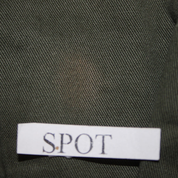 Top Ship Jacket Sz 4 Green Pockets Collared Denim 100% Cotton AS IS Jacket