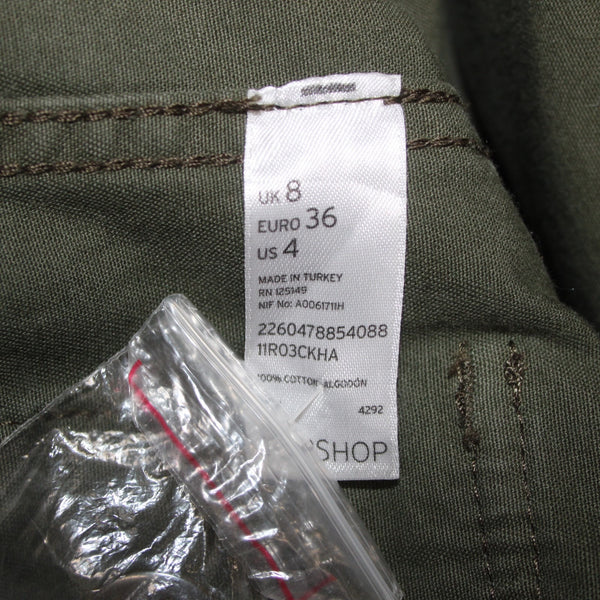 Top Ship Jacket Sz 4 Green Pockets Collared Denim 100% Cotton AS IS Jacket