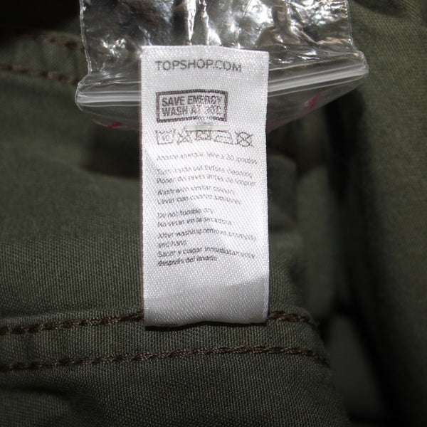 Top Ship Jacket Sz 4 Green Pockets Collared Denim 100% Cotton AS IS Jacket