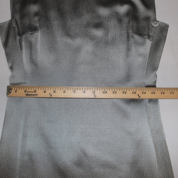 Theory Dress Sz 10 Gray Silver Lined Acetate Wool Viscose Polyester Dress