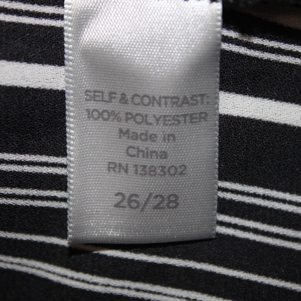 Avenue Top NEW $55 Sz 26/28 4X Black Multi Color Striped Floral 100% Poly Top