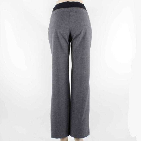Athleta Sz 8 x 32 Gray Black Poly Wool Blend Drawstring Elastic Waist Pant