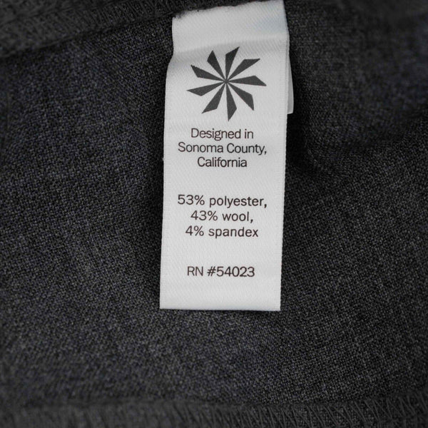 Athleta Sz 8 x 32 Gray Black Poly Wool Blend Drawstring Elastic Waist Pant