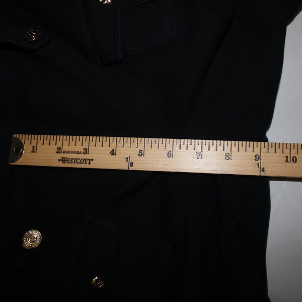 St John Sport Essentials Sz 10 x 33 Dark Navy Gold Cargo Sporty Pockets Pant