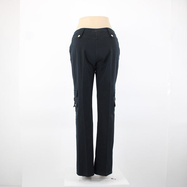 St John Sport Essentials Sz 10 x 33 Dark Navy Gold Cargo Sporty Pockets Pant