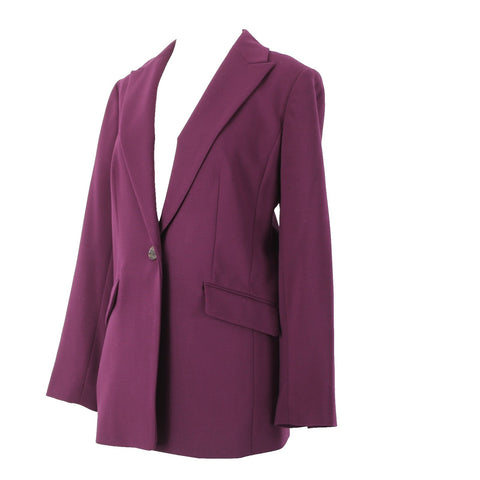 Talbots NEW $129 Sz 10P Purple Perfect Pocket Poly Blnd Poly Lined Blazer Jacket