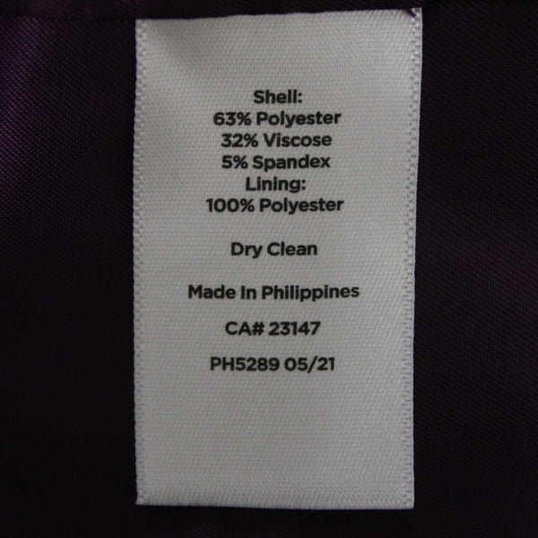 Talbots NEW $129 Sz 10P Purple Perfect Pocket Poly Blnd Poly Lined Blazer Jacket