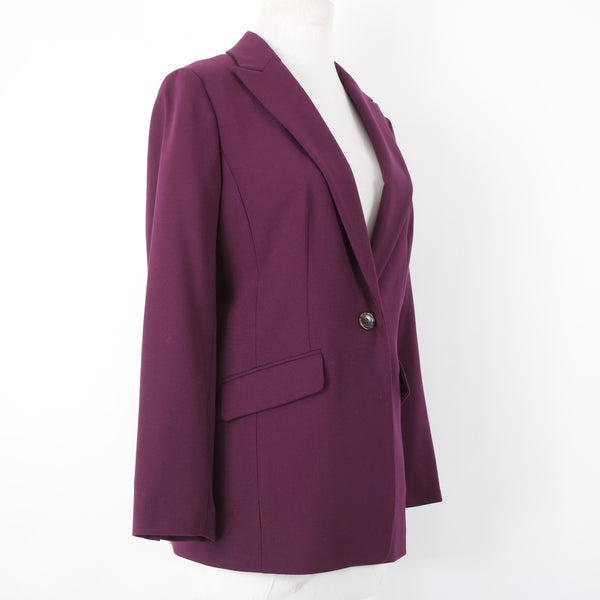 Talbots NEW $129 Sz 10P Purple Perfect Pocket Poly Blnd Poly Lined Blazer Jacket