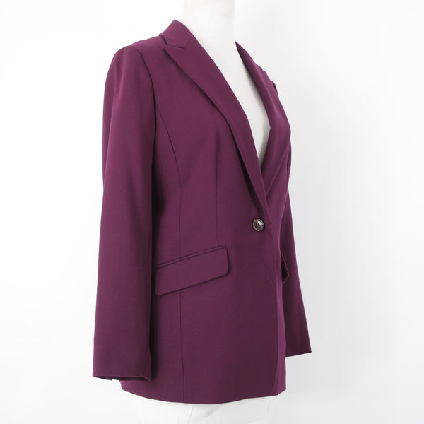 Talbots NEW $129 Sz 10P Purple Perfect Pocket Poly Blnd Poly Lined Blazer Jacket